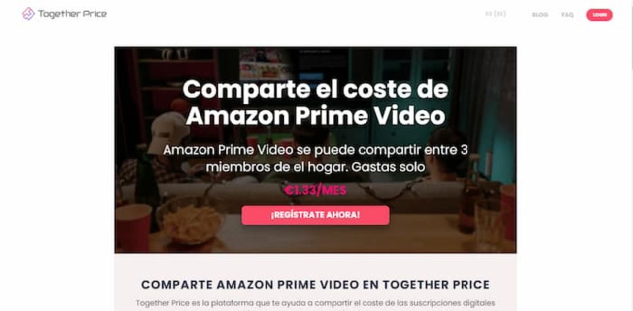 Con Together Price puedes hallar a otros usuarios que también quieran compartir una cuenta de Amazon Prime Video, pero sin arriesgar tu información personal