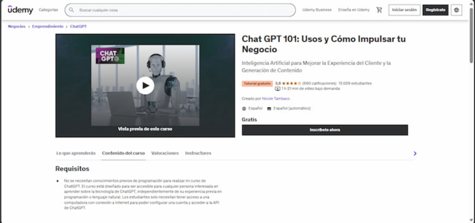 Con este curso no solo podrás aprender a aprovechar ChatGPT, sino también a implementarlo en mejorar tu negocio