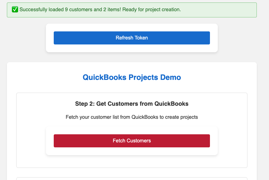 Step 2 – Fetch customers and items