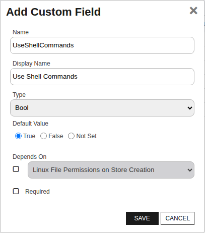 RFPkcs12 Custom Field - UseShellCommands