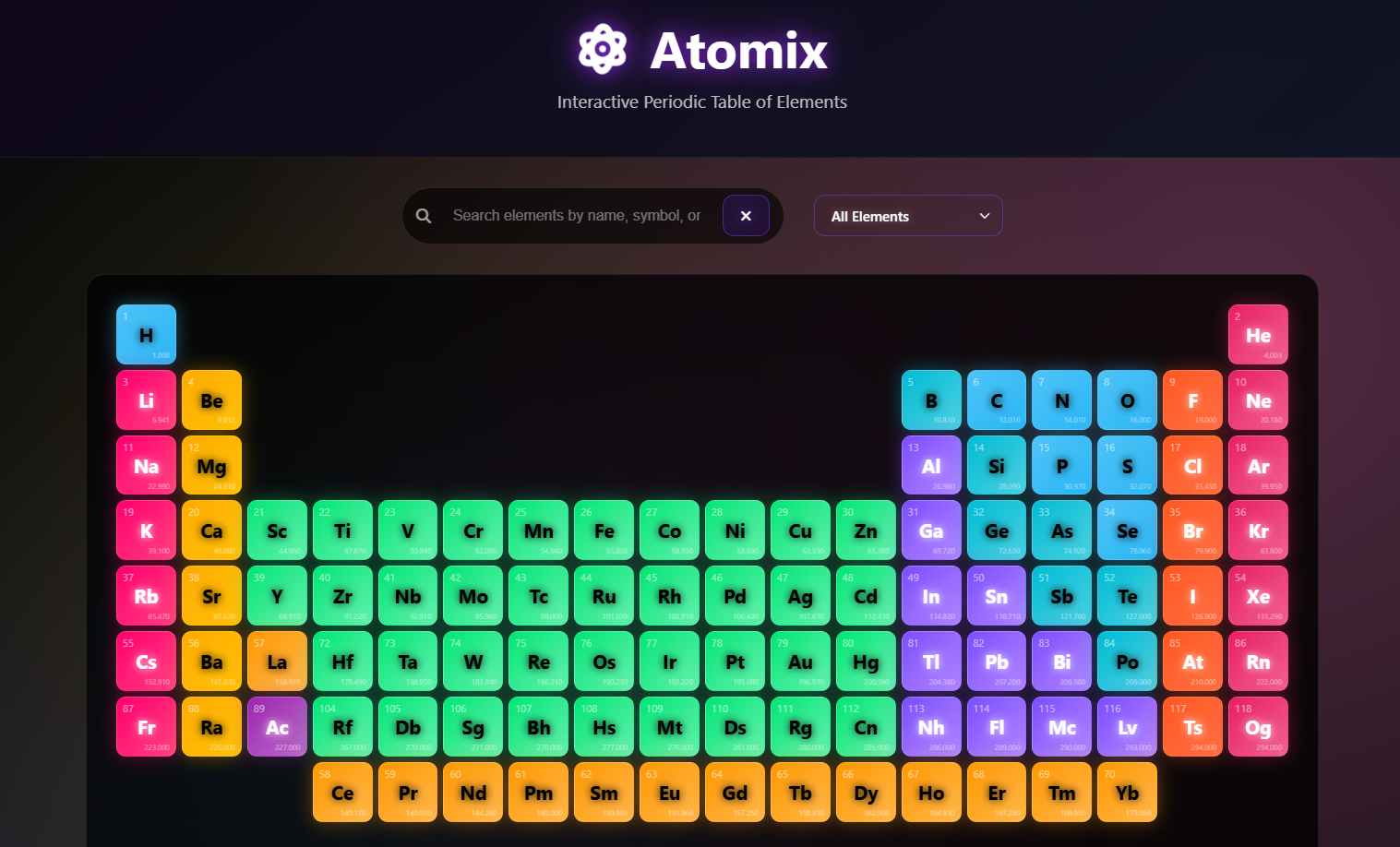 Atomix Desktop Screenshot