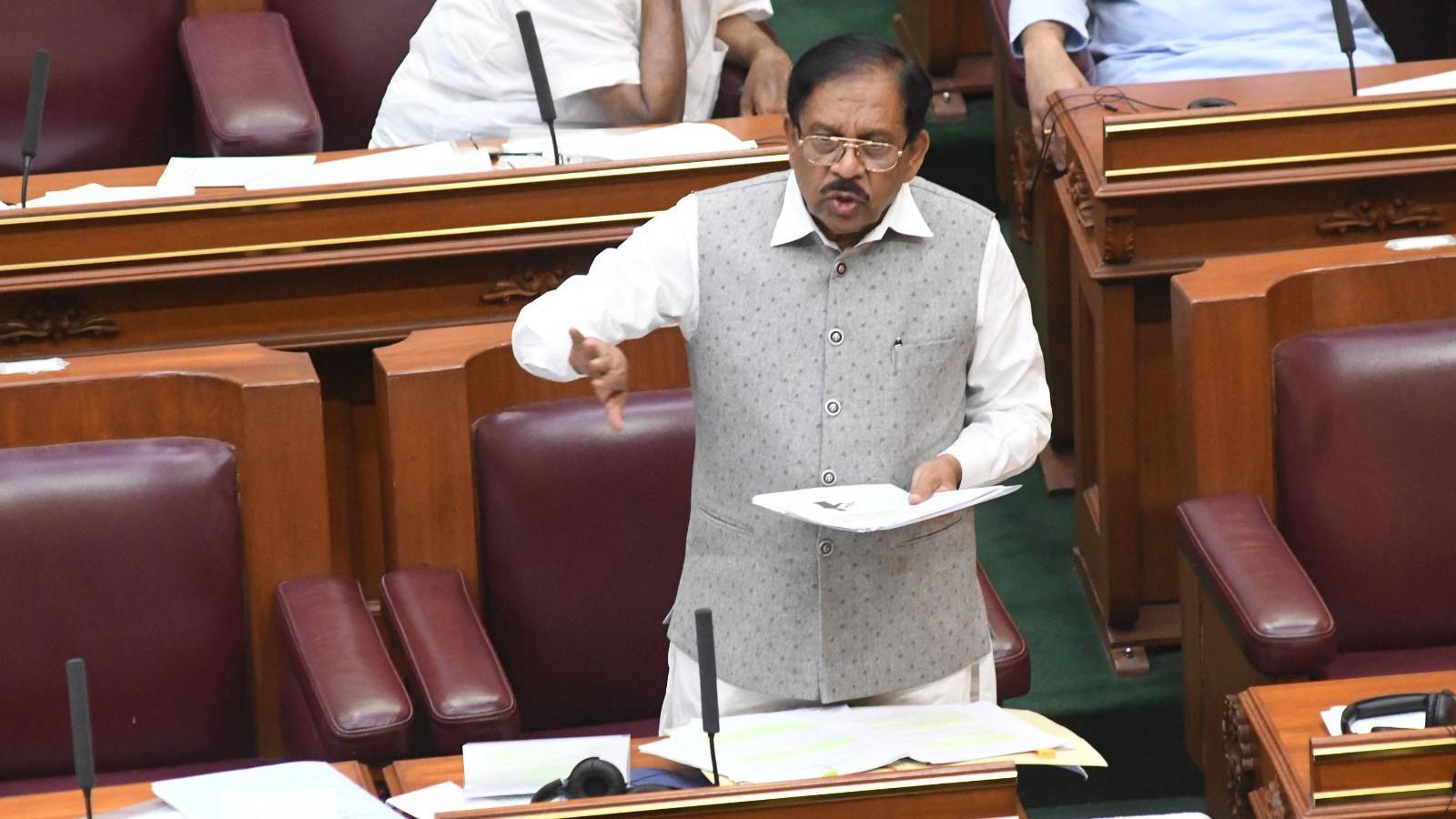 G Parameshwara in the Karnataka legislative assembly defending the hate speech and hate crime bill