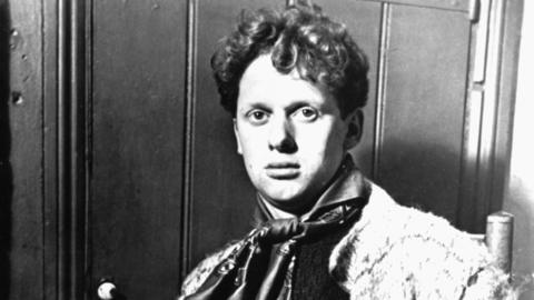Young Dylan Thomas, undated photo from the Hulton Archive/Getty Images, of the poet, wearing a cravat
