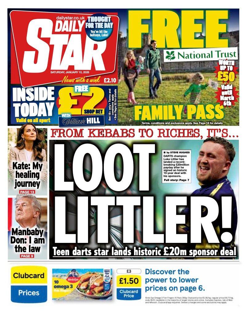 The headline on the front page of the Star reads: “Loot littler”.