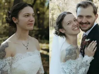 Madison Azevedo, el día de su boda.