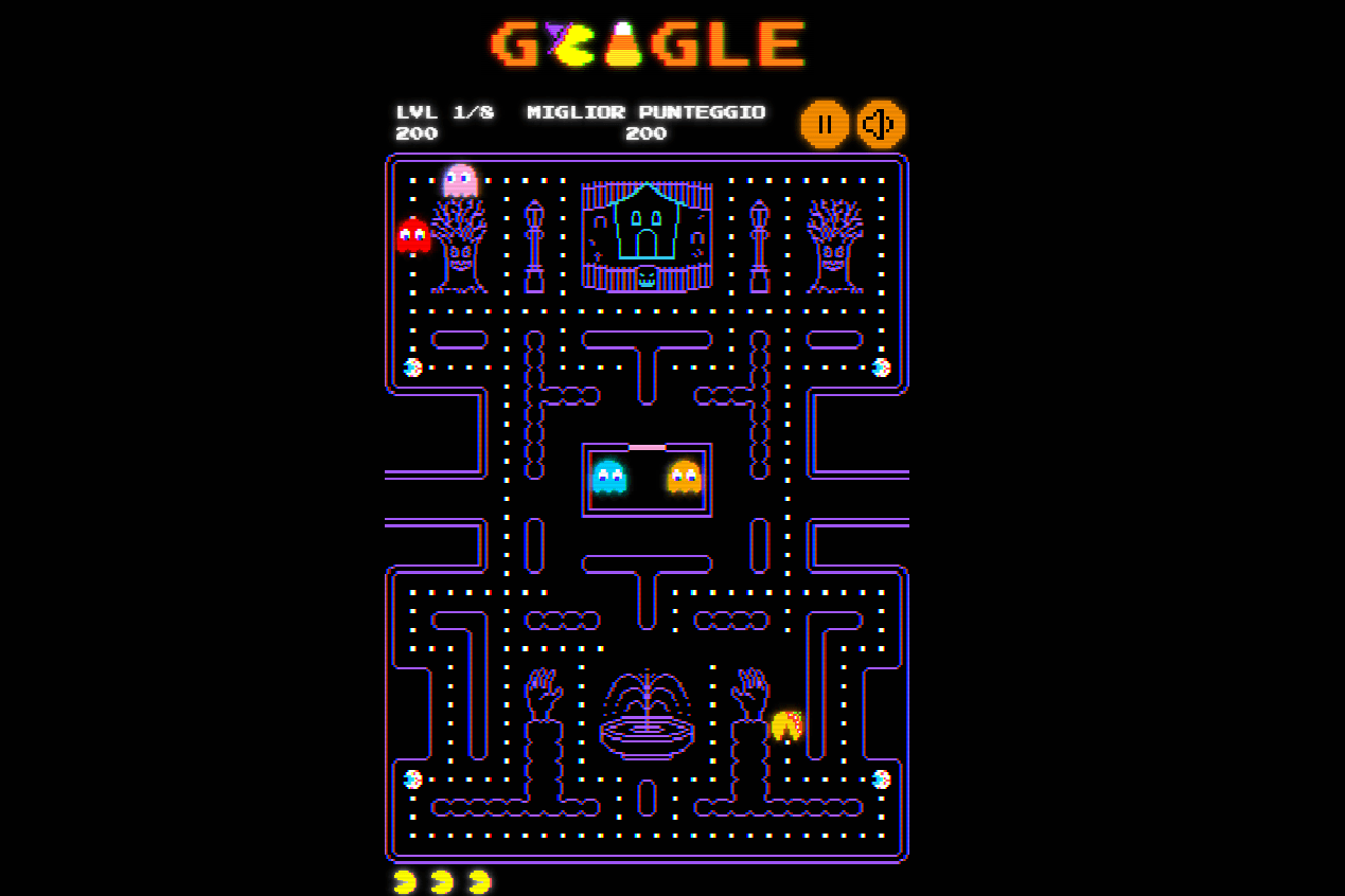 Google celebra Halloween con uno speciale doodle Pac-man giocabile