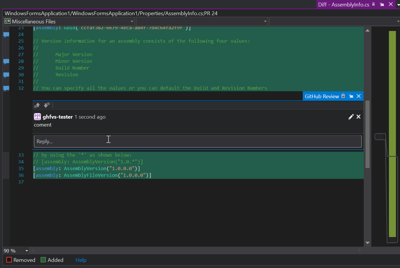 reply to single comment