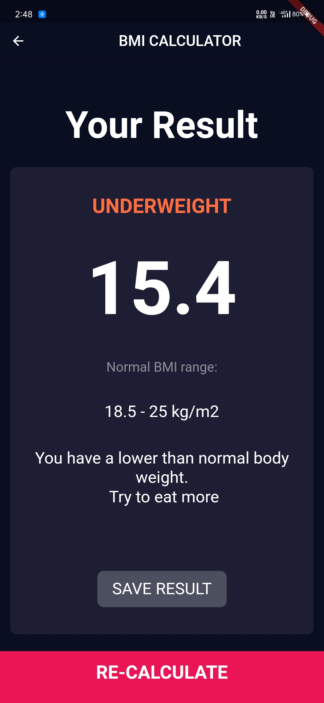 underweight